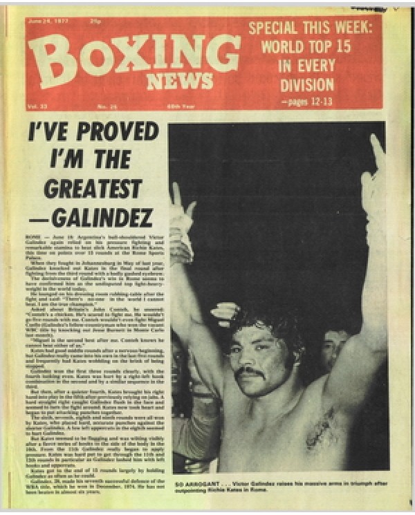 Boxing News magazine  24.6.1977 Download pdf